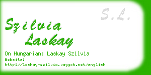 szilvia laskay business card